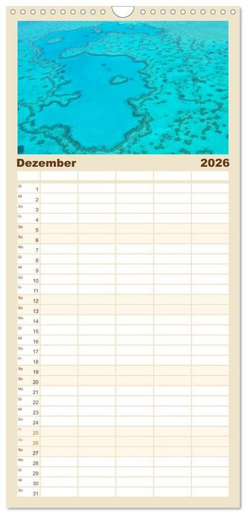 Produktbild: Familienplaner 2026 - Erlebe mit mir das unvergleichliche Australien mit 5 Spalten (Wandkalender, 21 x 45 cm) CALVENDO