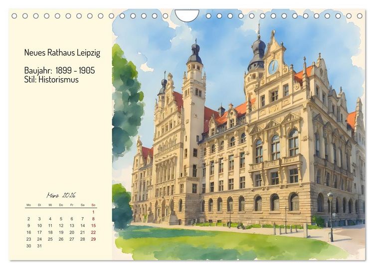 Produktbild: Prunkvolle deutsche Rath&auml;user (Wandkalender 2026 DIN A4 quer), CALVENDO Monatskalender