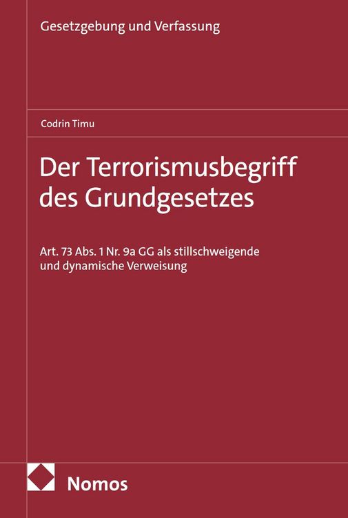 Produktbild: Der Terrorismusbegriff des Grundgesetzes
