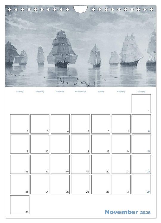Produktbild: Segelschiffe - mit Planerfunktion (Wandkalender 2026 DIN A4 hoch), CALVENDO Monatskalender