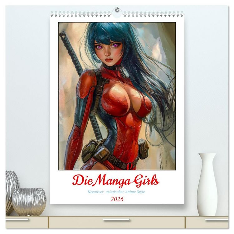 Produktbild: Die Manga Girls (hochwertiger Premium Wandkalender 2026 DIN A2 hoch), Kunstdruck in Hochglanz
