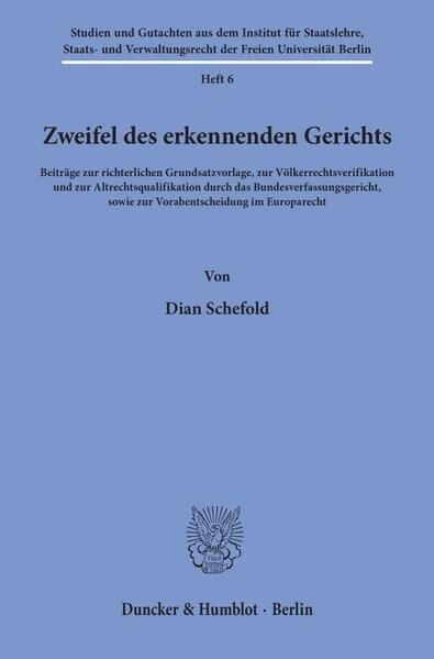 Produktbild: Zweifel des erkennenden Gerichts.