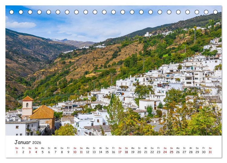 Produktbild: Andalusien - Wei&szlig;e D&ouml;rfer und wilde Natur (Tischkalender 2026 DIN A5 quer), CALVENDO Monatskalender