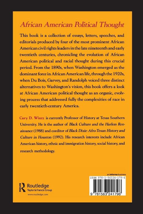 Produktbild: African American Political Thought, 1890-1930