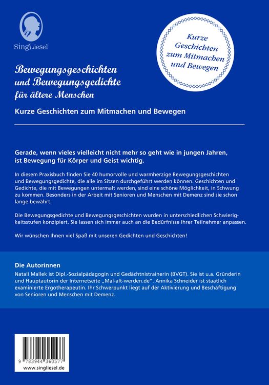 Produktbild: Bewegungsgeschichten und Bewegungsgedichte f&uuml;r &auml;ltere Menschen