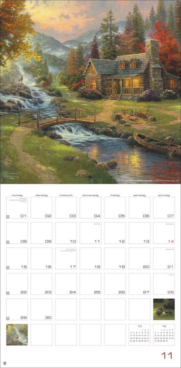Produktbild: Thomas Kinkade: Land of Light Broschurkalender 2027