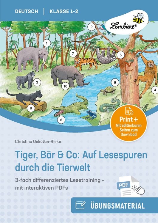 Produktbild: Tiger, B&auml;r & Co: Auf Lesespuren durch die Tierwelt