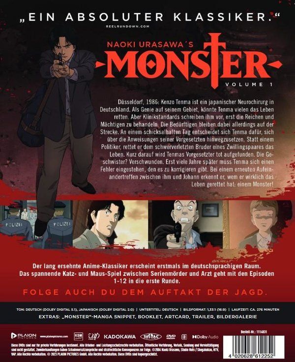 Produktbild: MONSTER - Volume 1 (Ep. 1-12) - Steelbook [2 DVDs)