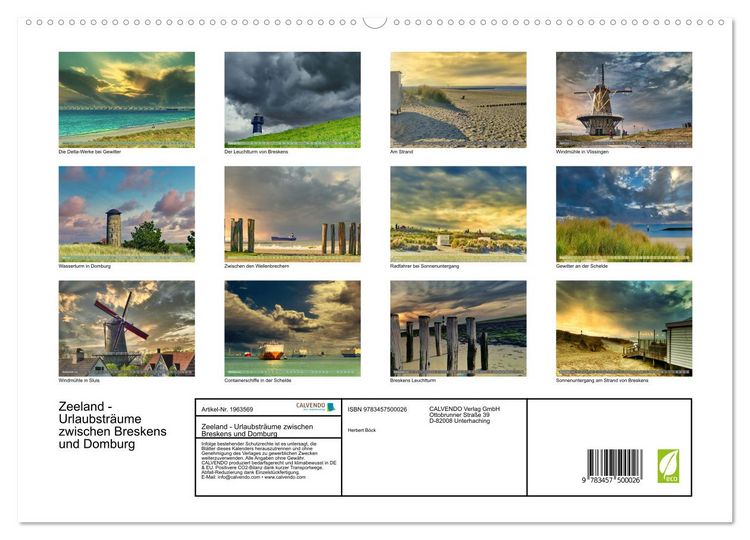 Produktbild: Zeeland - Urlaubstr&auml;ume zwischen Breskens und Domburg (hochwertiger Premium Wandkalender 2026 DIN A2 quer), Kunstdruck in Hochglanz