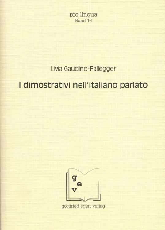 Produktbild: I dimostrativi nell'italiano parlato