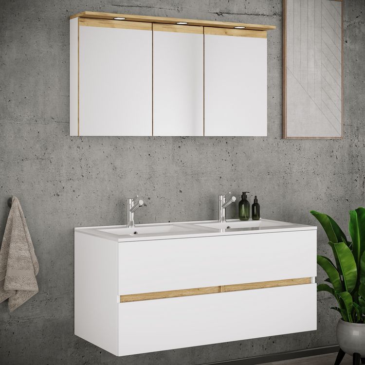 Produktbild: 3 tlg. Badm&ouml;bel-Set mit Waschbecken Cosila-I 111cm