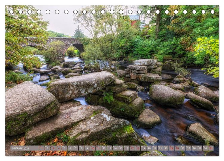 Produktbild: Dartmoor, herbe Sch&ouml;nheit im S&uuml;den Englands (Tischkalender 2026 DIN A5 quer), CALVENDO Monatskalender
