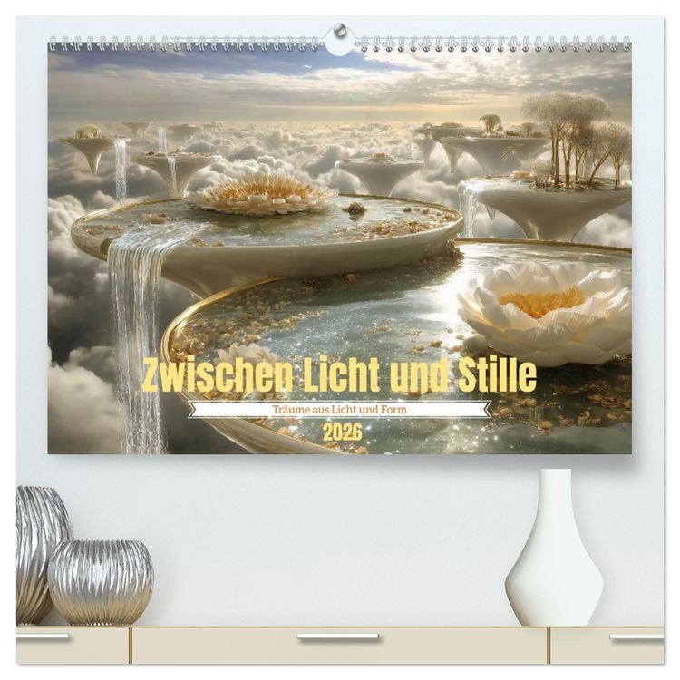 Produktbild: Zwischen Licht und Stille - Tr&auml;ume aus Licht und Form (hochwertiger Premium Wandkalender 2026 DIN A2 quer), Kunstdruck in Hochglanz