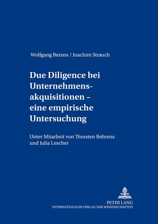 Produktbild: Due Diligence bei Unternehmensakquisitionen &ndash; eine empirische Untersuchung