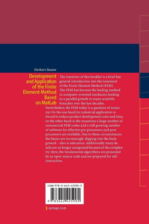 Produktbild: Development and Application of the Finite Element Method based on MatLab