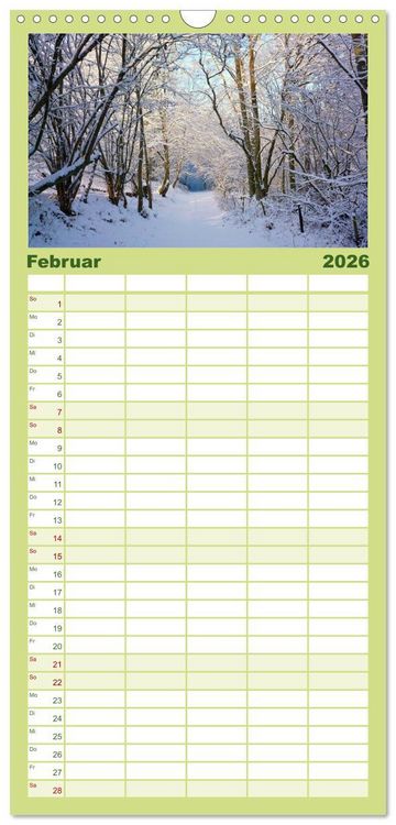 Produktbild: Familienplaner 2026 - Traumhafte Wege durch die Eifel mit 5 Spalten (Wandkalender, 21 x 45 cm) CALVENDO