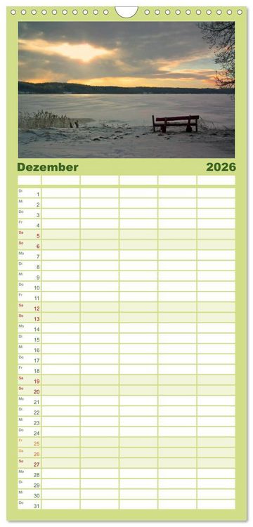 Produktbild: Familienplaner 2026 - Schlei und Ostsee - Eine Region zum Verlieben mit 5 Spalten (Wandkalender, 21 x 45 cm) CALVENDO