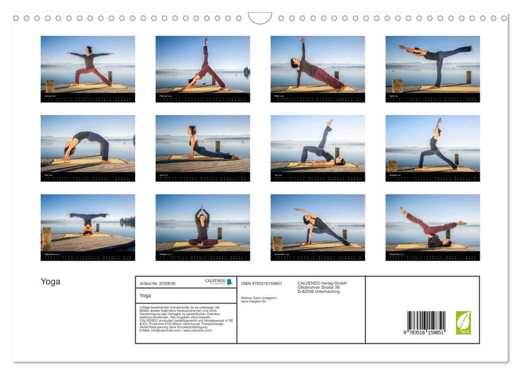 Produktbild: Yoga (Wandkalender 2026 DIN A3 quer), CALVENDO Monatskalender