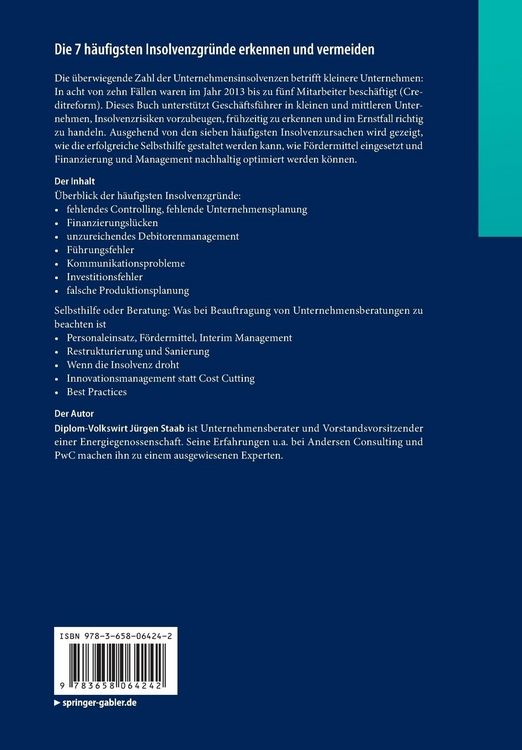 Produktbild: Die 7 h&auml;ufigsten Insolvenzgr&uuml;nde erkennen und vermeiden