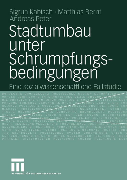 Produktbild: Stadtumbau unter Schrumpfungsbedingungen