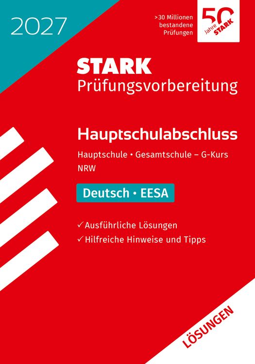 Produktbild: STARK L&ouml;sungen zu Deutsch - Hauptschulabschluss (EESA) 2027 NRW - Pr&uuml;fungsvorbereitung