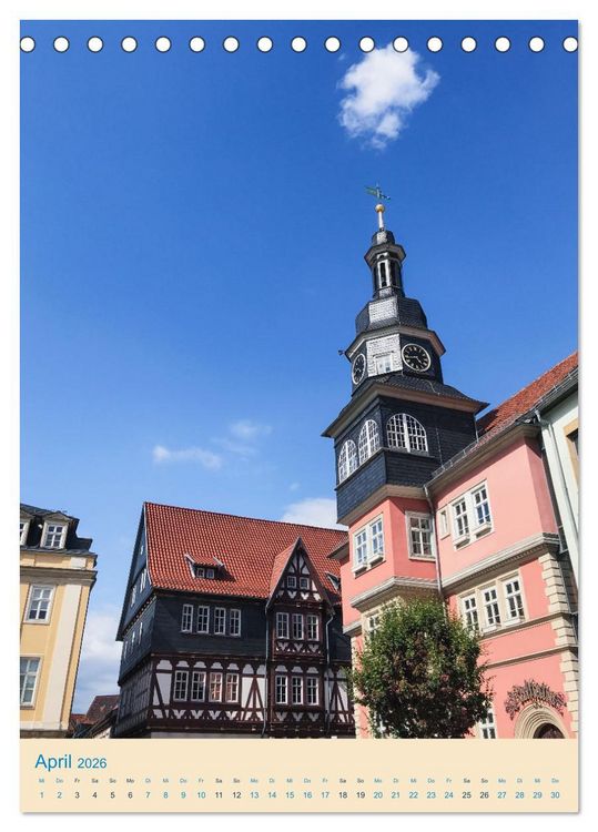 Produktbild: Erfurt und Eisenach - Traumhaft Sch&ouml;n (Tischkalender 2026 DIN A5 hoch), CALVENDO Monatskalender