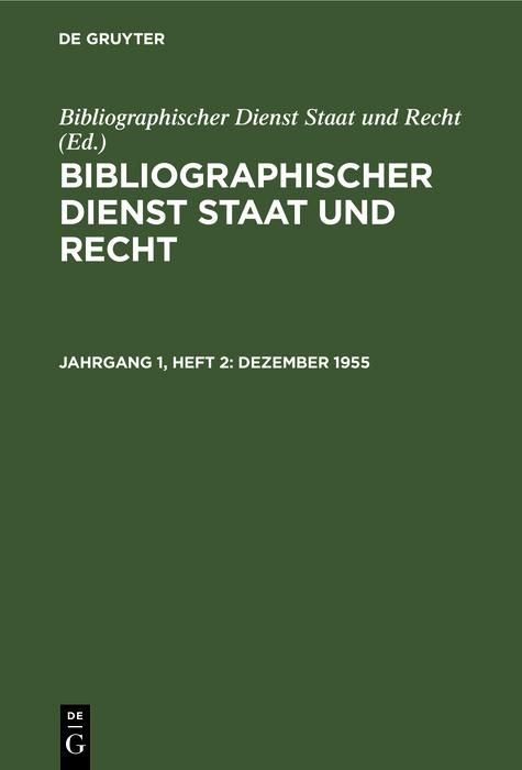 Produktbild: Dezember 1955