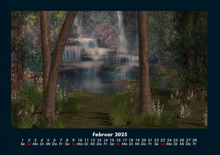 Produktbild: Wasserf&auml;lle 2025 Fotokalender DIN A4