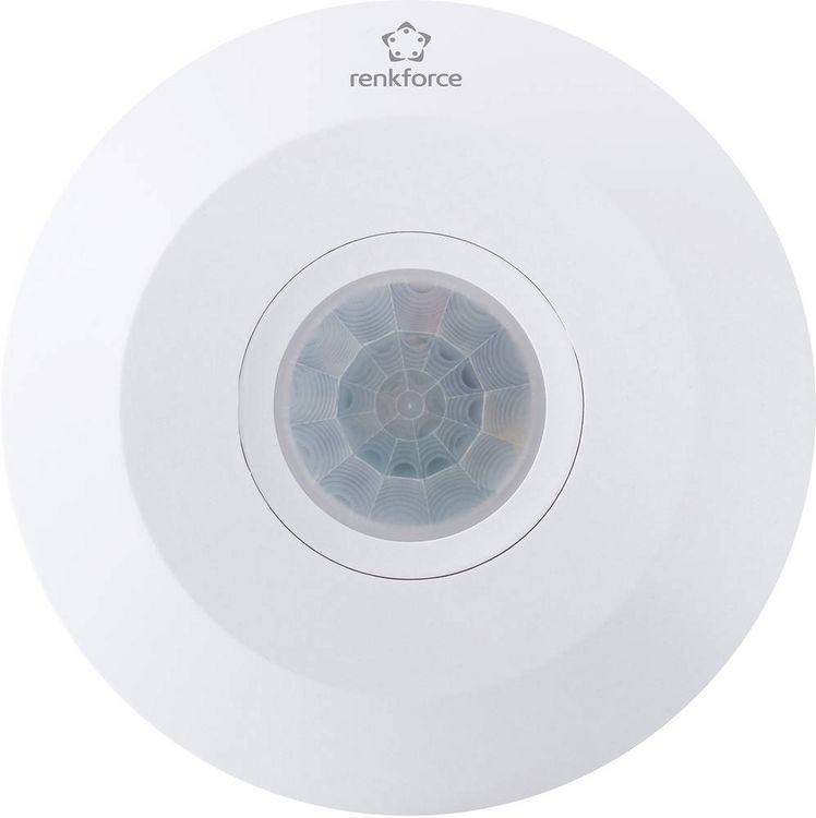 Produktbild: Renkforce 1488533 Decke PIR-Bewegungsmelder 360&deg; Relais Wei&szlig; IP20
