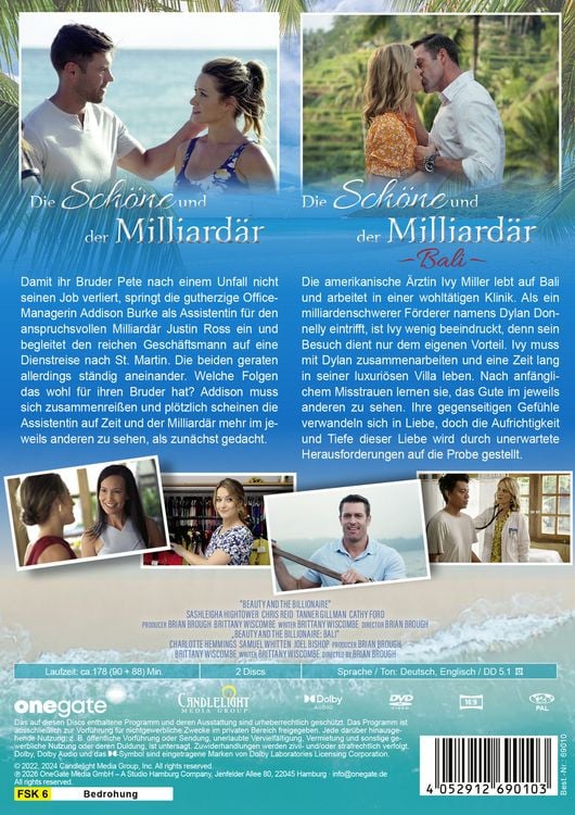 Produktbild: Double Feature: Die Sch&ouml;ne und der Milliard&auml;r / Die Sch&ouml;ne und der Milliard&auml;r: Bali [2 DVDs]