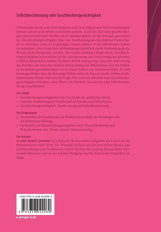 Produktbild: Selbstbestimmung oder Geschlechtergerechtigkeit