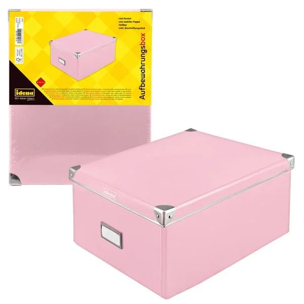 Produktbild: Idena Aufbewahrungsbox faltbar rosa 35x28x17cm