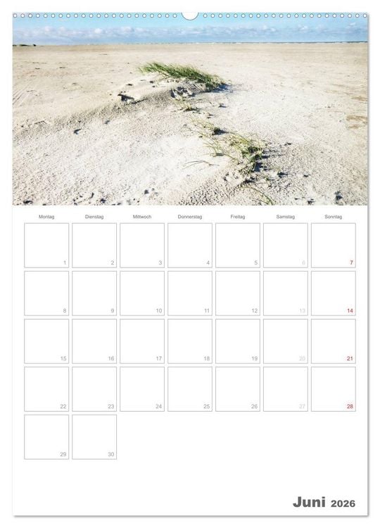 Produktbild: D&auml;nemarks Westk&uuml;ste (Wandkalender 2026 DIN A2 hoch), CALVENDO Monatskalender