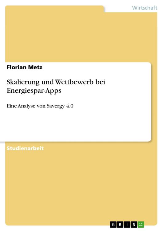 Produktbild: Skalierung und Wettbewerb bei Energiespar-Apps