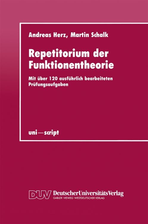 Produktbild: Repetitorium der Funktionentheorie