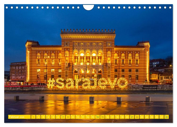 Produktbild: Sarajevo - Vielf&auml;ltige Hauptstadt von Bosnien und Herzegowina (Wandkalender 2026 DIN A4 quer), CALVENDO Monatskalender