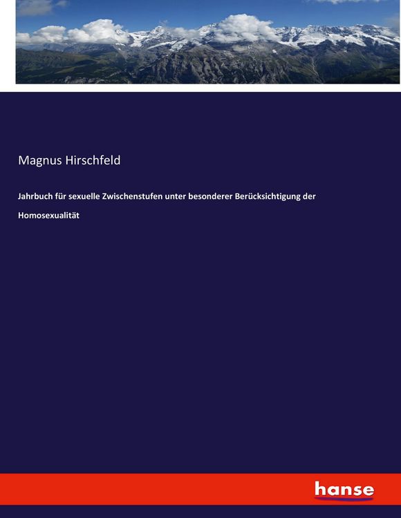 Produktbild: Jahrbuch f&uuml;r sexuelle Zwischenstufen unter besonderer Ber&uuml;cksichtigung der Homosexualit&auml;t