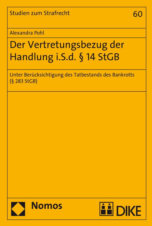 Produktbild: Der Vertretungsbezug der Handlung i.S.d. &sect; 14 StGB