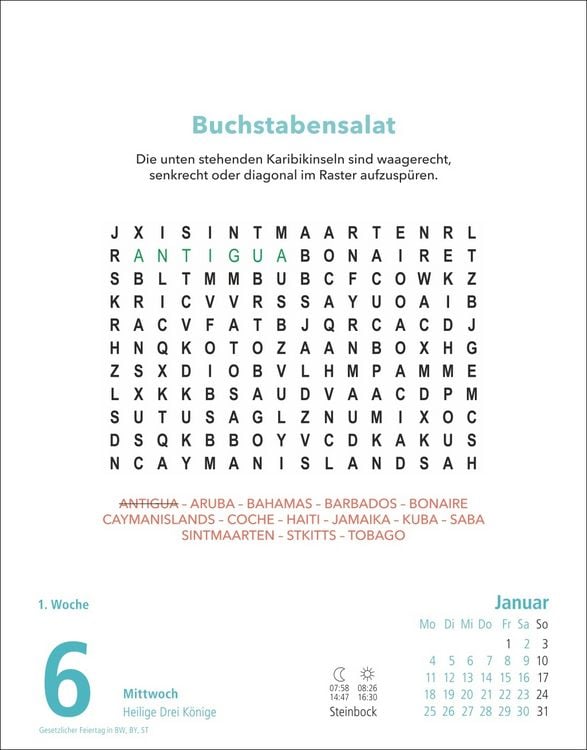 Produktbild: Stefan Heine Gehirnjogging Tagesabrei&szlig;kalender 2027