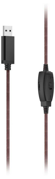 Produktbild: Hama PC-Office-Headset \"HS-USB400 V2\", Stereo, Schwarz On Ear Headset Schwarz, Rot