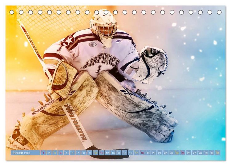 Produktbild: Eishockey - Fight (Tischkalender 2026 DIN A5 quer), CALVENDO Monatskalender