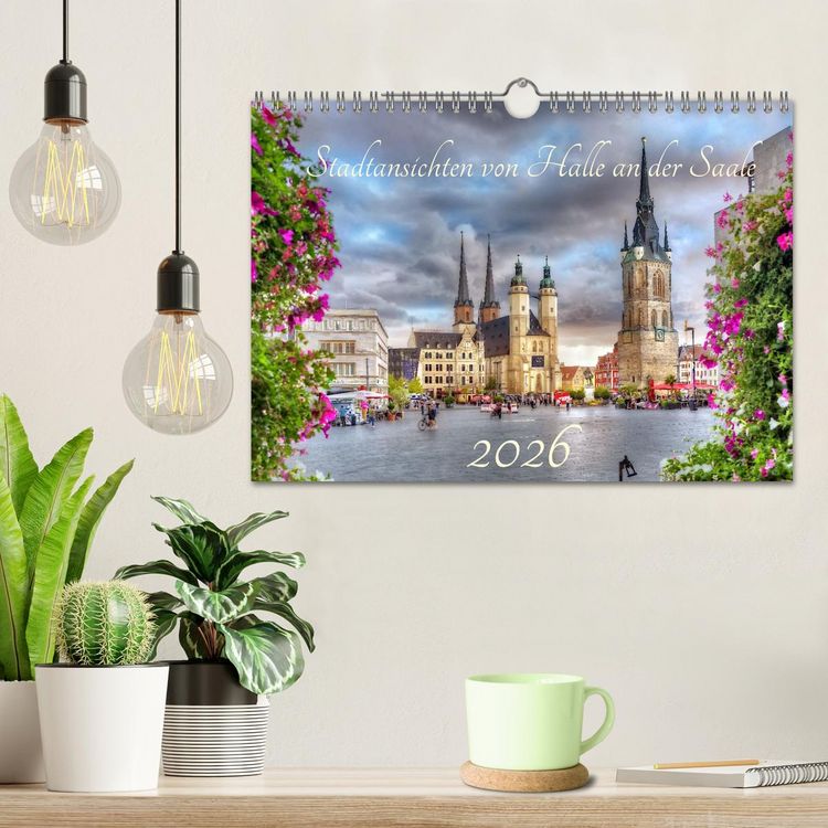 Produktbild: Stadtansichten von Halle an der Saale (Wandkalender 2026 DIN A4 quer), CALVENDO Monatskalender