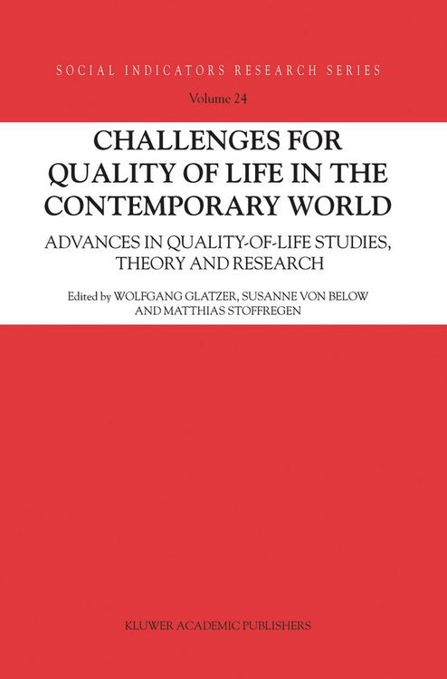 Produktbild: Challenges for Quality of Life in the Contemporary World