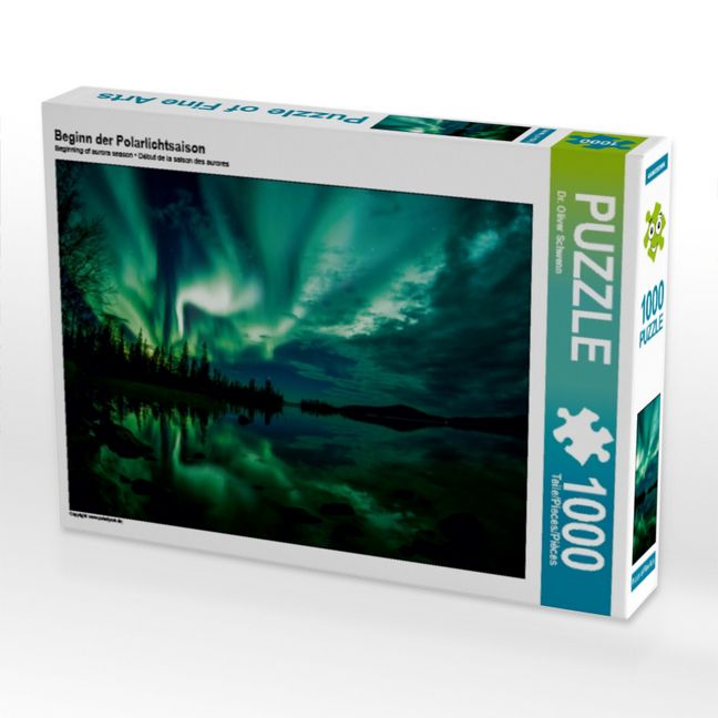 Produktbild: CALVENDO Puzzle Beginn der Polarlichtsaison | 1000 Teile Lege-Gr&ouml;&szlig;e 64x48cm Foto-Puzzle f&uuml;r gl&uuml;ckliche Stunden