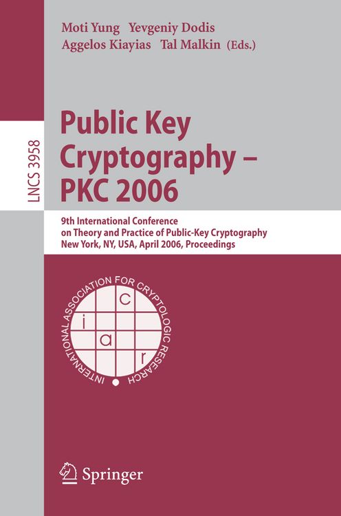 Produktbild: Public Key Cryptography - PKC 2006