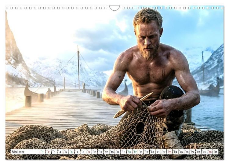 Produktbild: Echte Kerle &ndash; Wikinger (Wandkalender 2027 DIN A3 quer), CALVENDO Monatskalender
