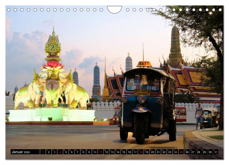 Produktbild: Bangkok: West trifft Fernost (Wandkalender 2026 DIN A4 quer), CALVENDO Monatskalender