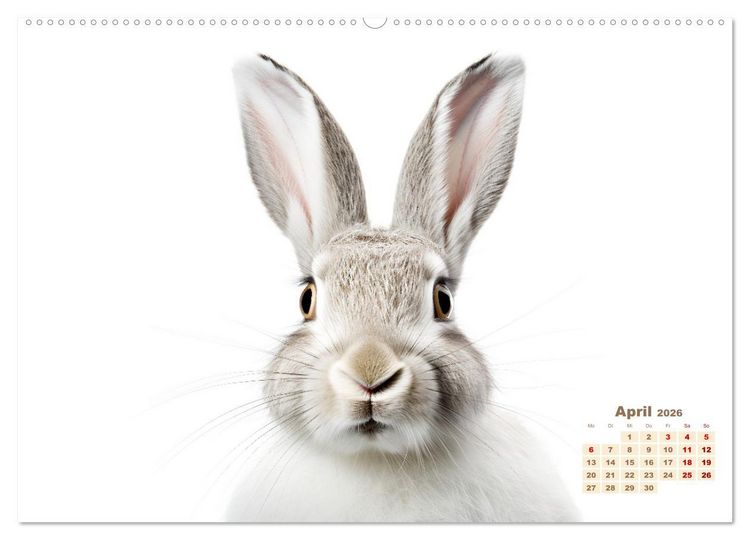 Produktbild: Wei&szlig;e Tierwelt (Wandkalender 2026 DIN A2 quer), CALVENDO Monatskalender