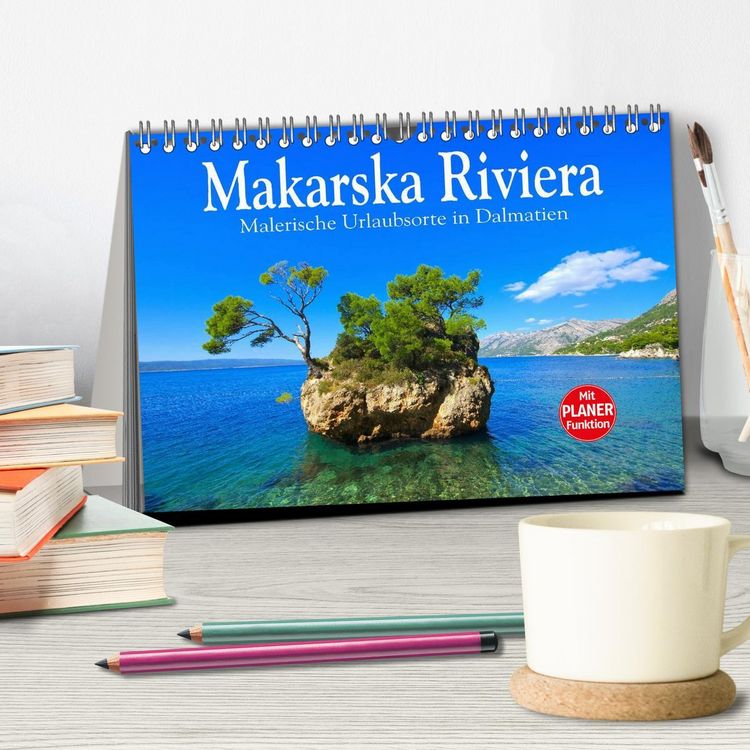 Produktbild: Makarska Riviera - Malerische Urlaubsorte in Dalmatien (Tischkalender 2026 DIN A5 quer), CALVENDO Monatskalender