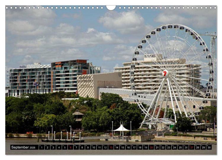 Produktbild: Brisbane (Wandkalender 2026 DIN A3 quer), CALVENDO Monatskalender